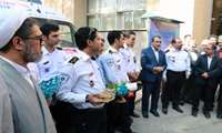 بدرقه تیم فوریت های پزشکی اورژانس 115 کاشان اعزامی به مراسم اربعین حسینی